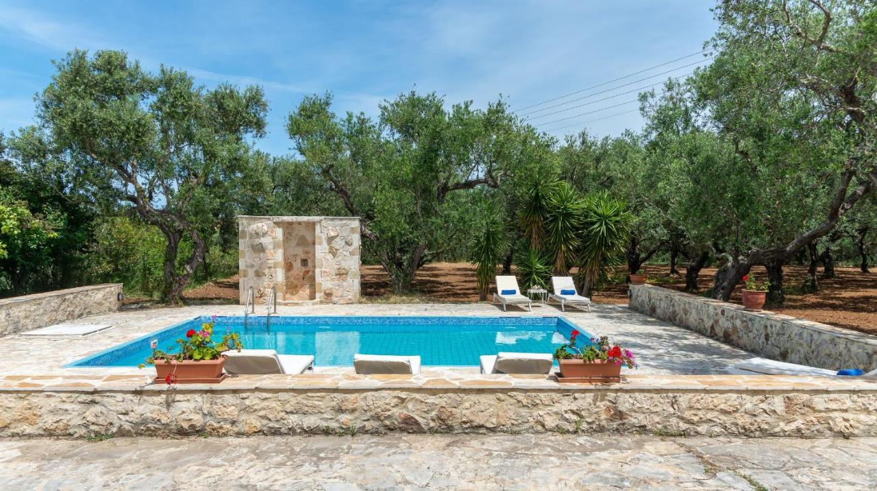Olivegrove Villa - Nestled In Olive Trees With Private Pool, By Zantewize Трагаки Экстерьер фото